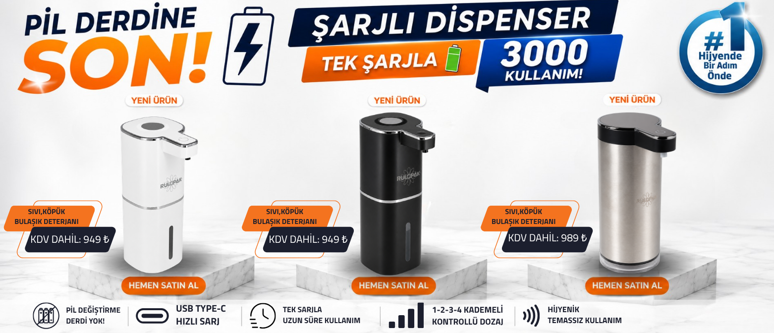 Yeni Nesil, Yeni İndirim! Otomatik Sensörlü Tezgah Üstü Dispenser Serisi şimdi özel fırsat fiyatlarıyla!