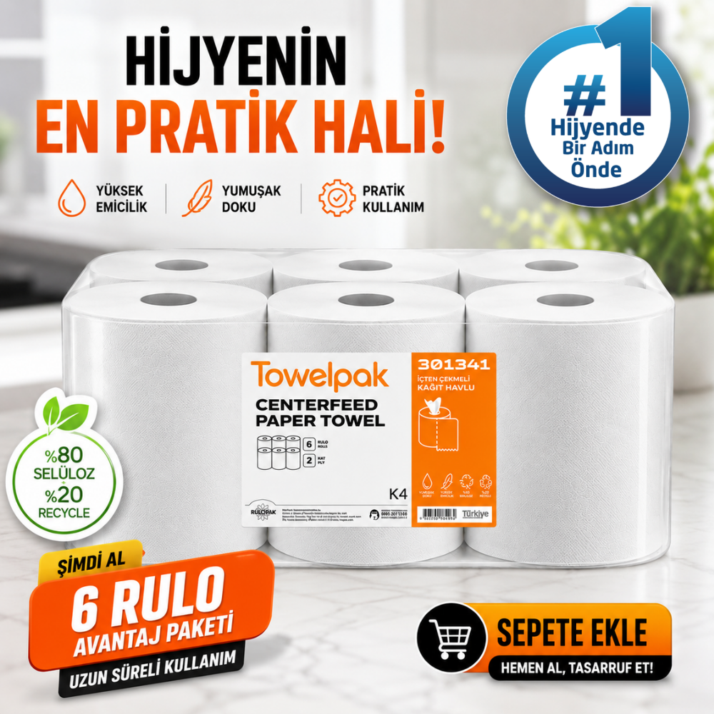 301341 Towelpak İçten Çekmeli Havlu K-4