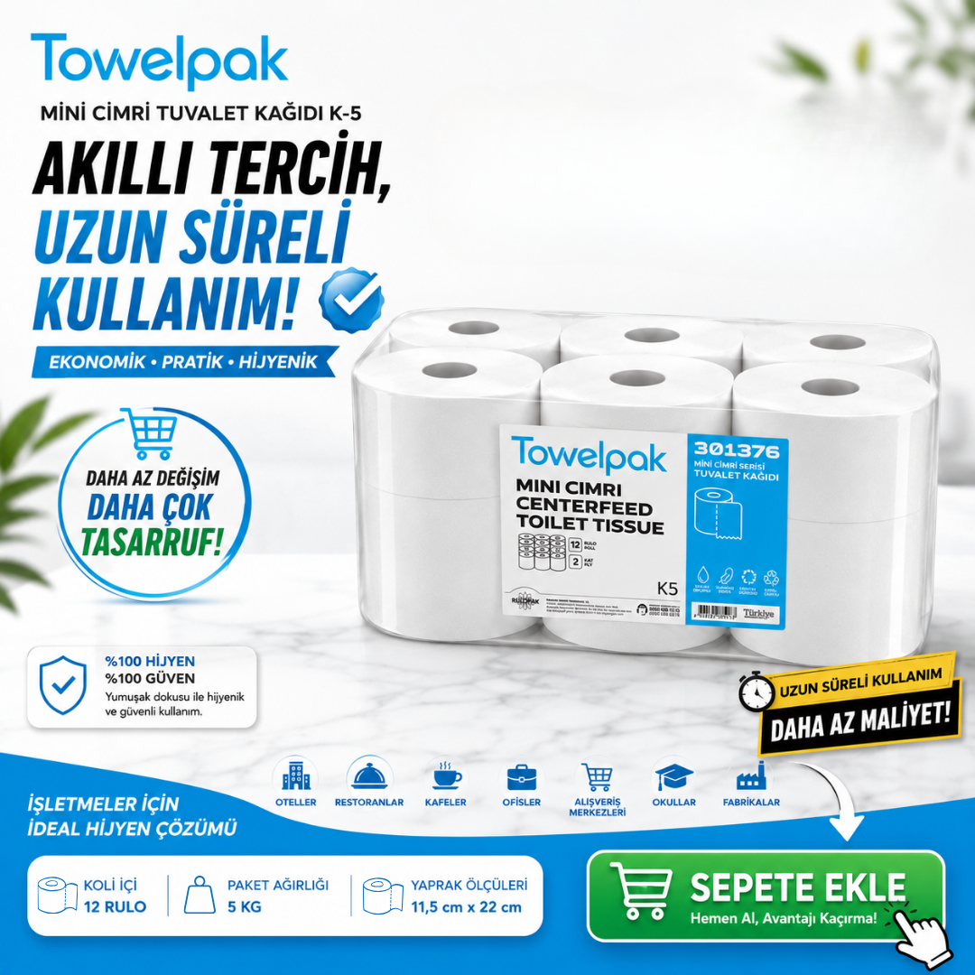 301376 Towelpak Mini Cimri Tuvalet Kağıdı K-5