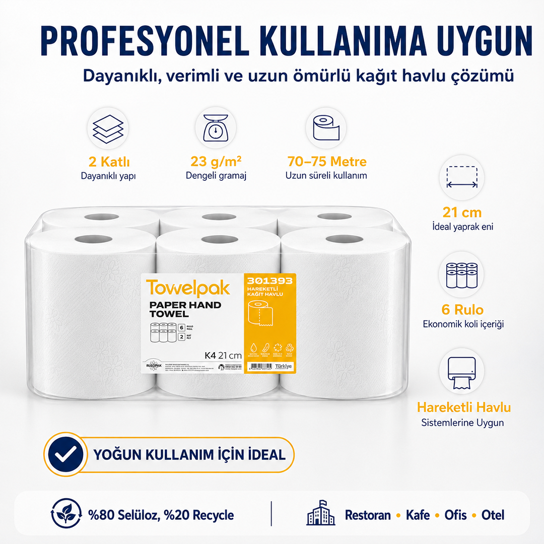 301393 Towelpak 21 cm Hareketli Havlu K-4
