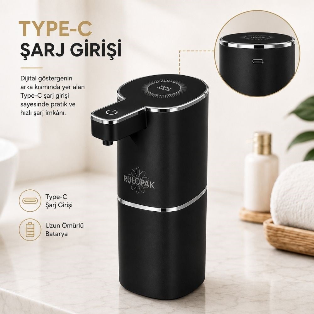403835 Sensörlü Tezgahüstü Sıvı Sabun Dispenseri Siyah