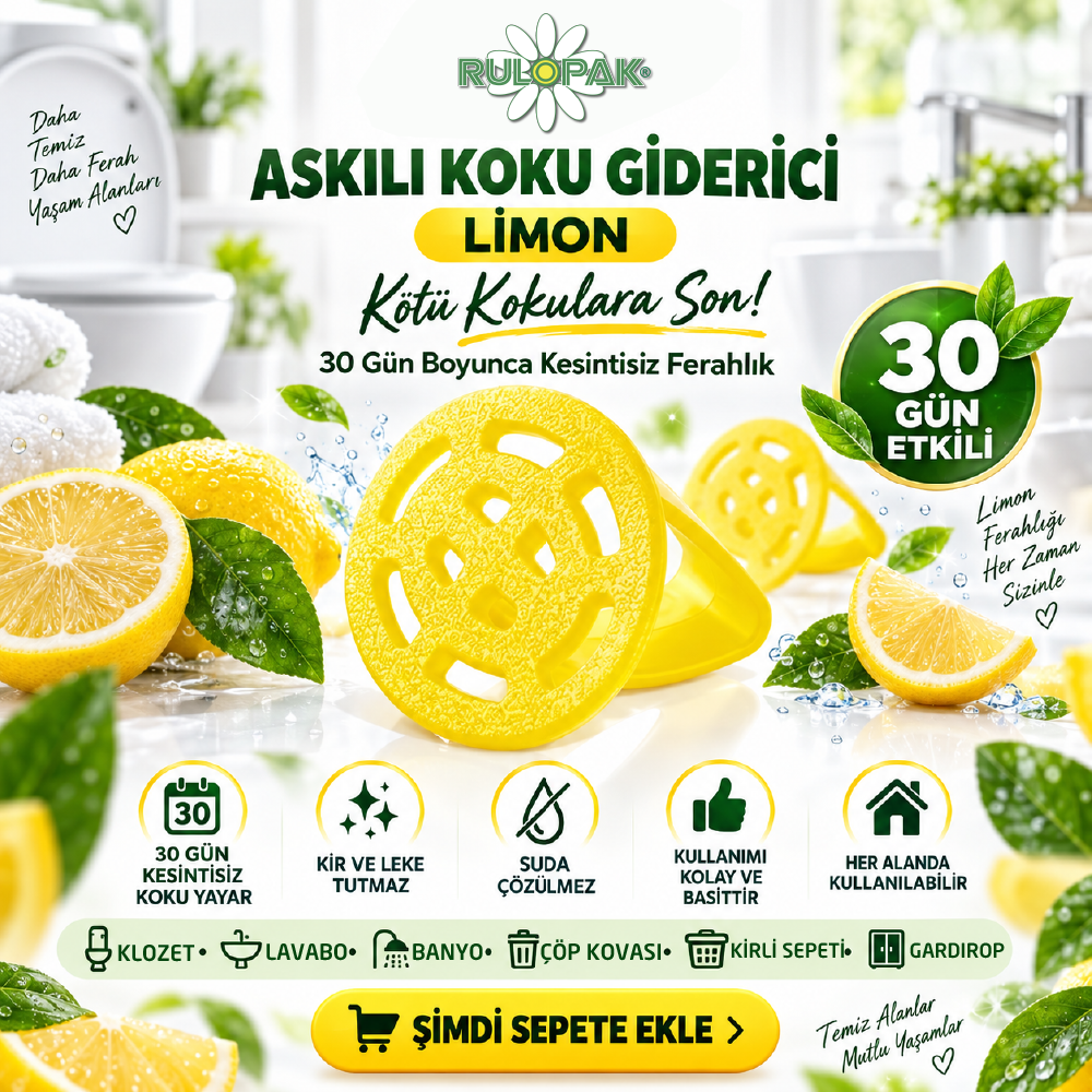 Rulopak Askılı Koku Giderici Limon