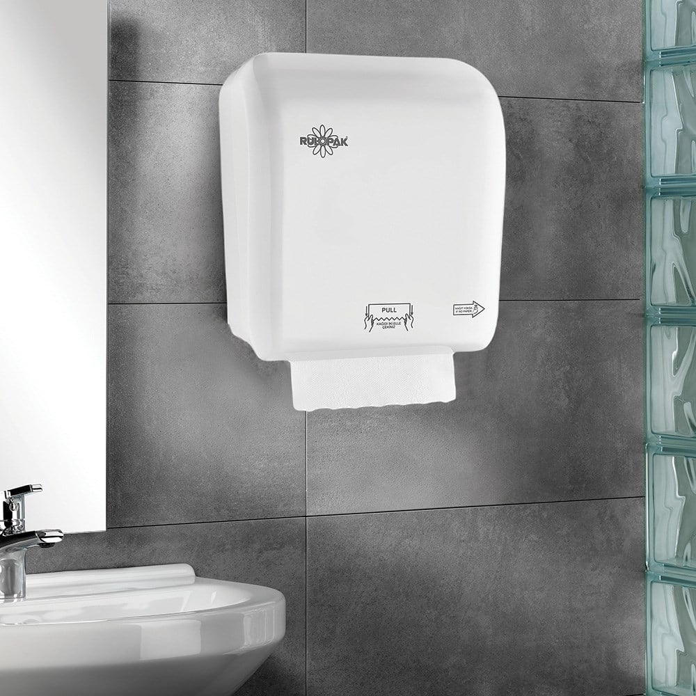 Rulopak Autocut Kağıt Havlu Dispenseri 21 Cm Beyaz