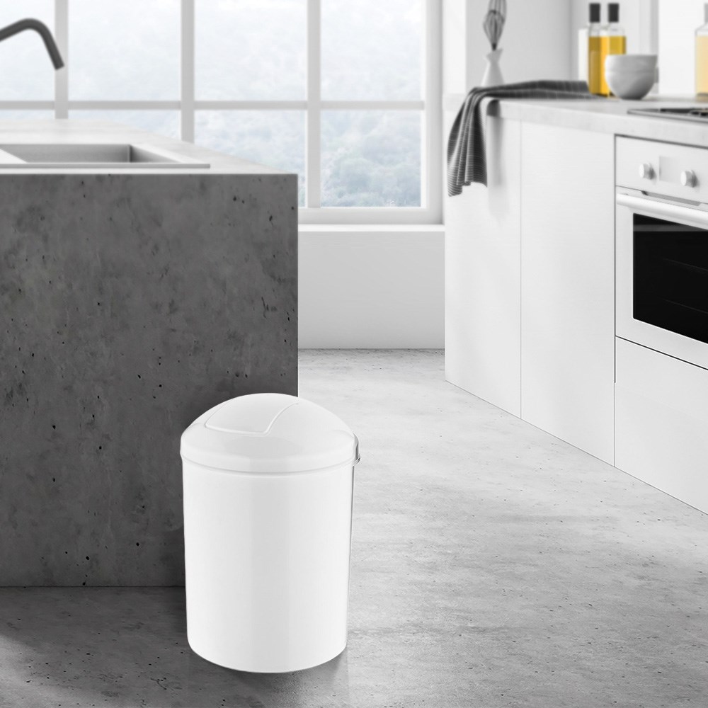 Rulopak Kelebek Kapak Çöp Kovası 15 Litre Beyaz