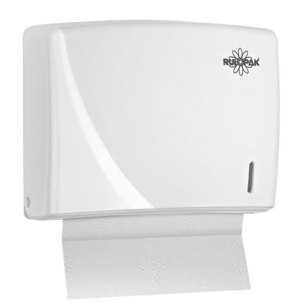 Rulopak Modern Z Katlama Kağıt Havlu Dispenseri 200Lü Transparan Beyaz
