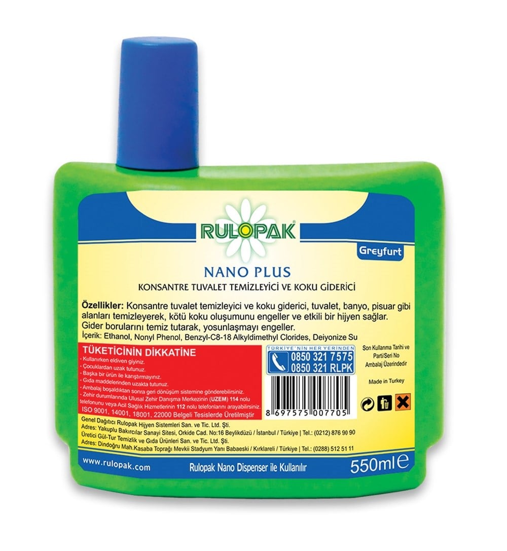 Rulopak Nano Wc Dispenseri Kartuşu Greyfurt