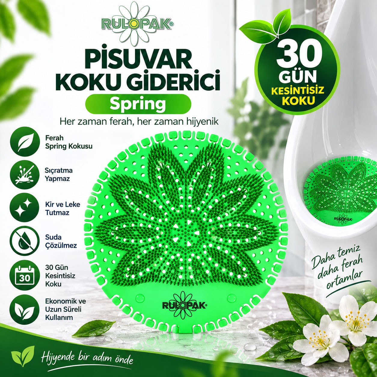 Rulopak Pisuvar Koku Giderici Spring