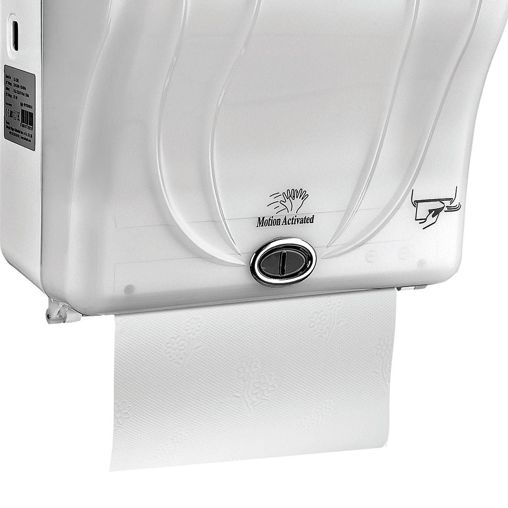 Rulopak Sensörlü Kağıt Havlu Dispenseri 21 Cm Transparan Beyaz