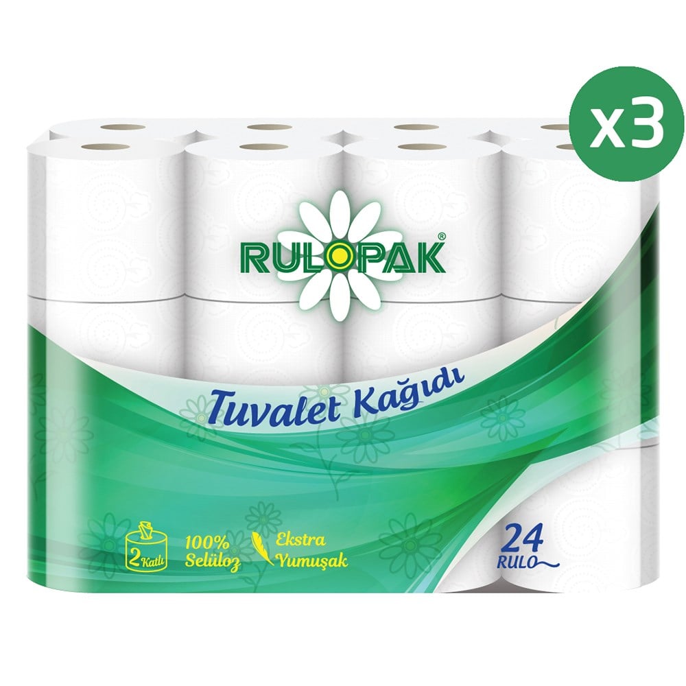 Rulopak Tuvalet Kağıdı 2 Katlı 72Li Paket