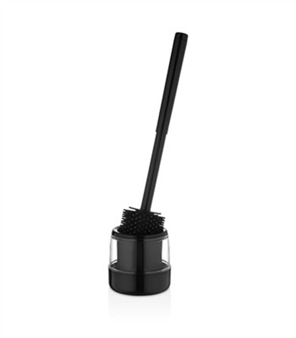 Rulopak Yuvarlak Elite Silikon Tuvalet Fırçası Siyah