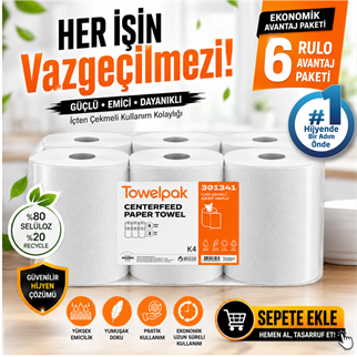 301341 Towelpak İçten Çekmeli Havlu K-4