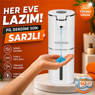 403834 Sensörlü Tezgahüstü Sıvı Sabun Dispenseri Beyaz