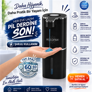 403835 Sensörlü Tezgahüstü Sıvı Sabun Dispenseri Siyah