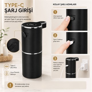 403835 Sensörlü Tezgahüstü Sıvı Sabun Dispenseri Siyah