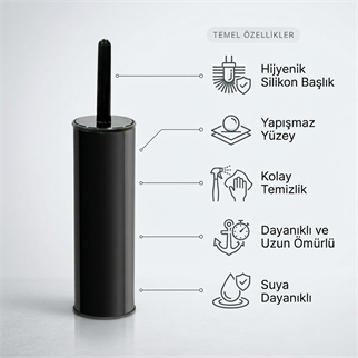 706214 Klasik Wc Fırçası Silikon (Siyah)