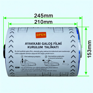 706506 Ayakkabı Kaplayıcı Otomatik Galoş Makinesi Galoşu – Kaymaz Film 1000 Adet / Rulo