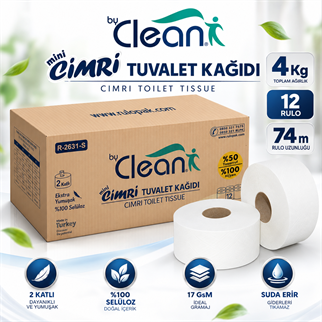 Rulopak By Clean Mini Cimri Tuvalet Kağıdı 2 Katlı 4 Kg