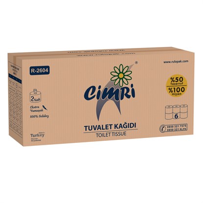 Rulopak Cimri Tuvalet Kağıdı 2 Katlı 6Lı Paket 5 Kg
