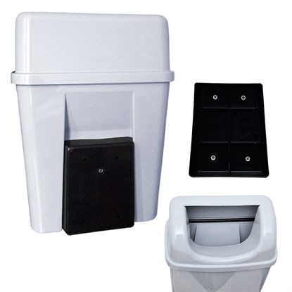 Rulopak Duvara Monte Çöp Kovası 6 Litre Beyaz