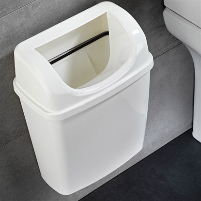 Rulopak Duvara Monte Çöp Kovası 6 Litre Beyaz