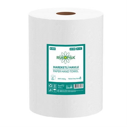 Rulopak Hareketli Havlu 2 Katlı 25 Cm 235 Metre 6Lı Paket 13 Kg