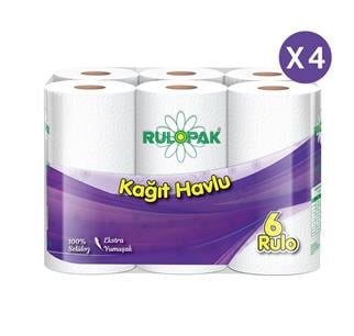 Rulopak 300128 24lü Rulo Havlu (4 Paket - 1 Koli)