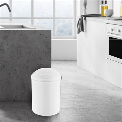 Rulopak Kelebek Kapak Çöp Kovası 15 Litre Beyaz