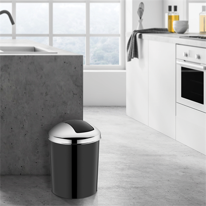 Rulopak Kelebek Kapak Çöp Kovası 15 Litre Krom