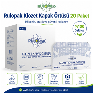 Rulopak Klozet Kapak Örtüsü 20 Paket