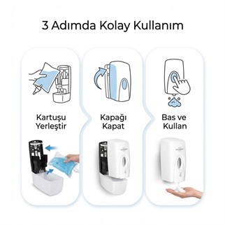 Rulopak Manuel Kartuşlu Köpük Sabun Dispenseri 1000 Ml Siyah
