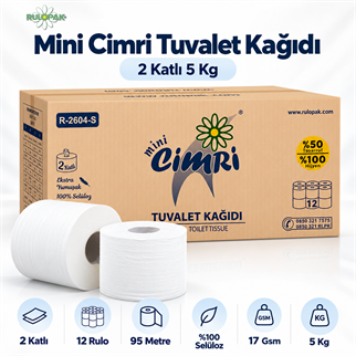 Rulopak Mini Cimri Tuvalet Kağıdı 2 Katlı 5 Kg