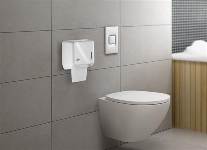 Rulopak Tekçek Mini Tuvalet Kağıdı Dispenseri Beyaz