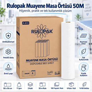 Rulopak Muayene Masa Örtüsü 50M 