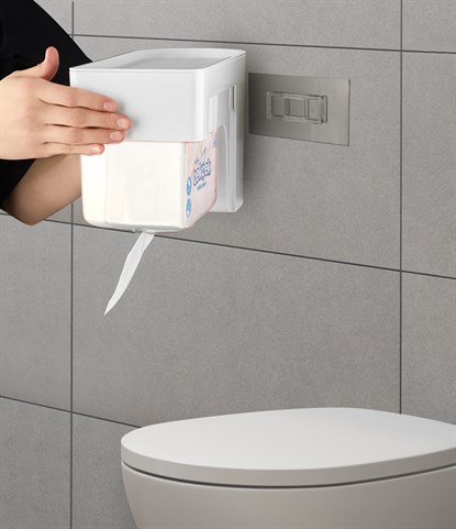 Rulopak Multitask Tuvalet Kağıdı Dispenseri Beyaz