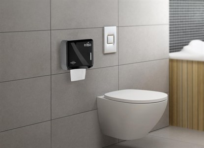Rulopak Tekçek Mini Tuvalet Kağıdı Dispenseri Siyah