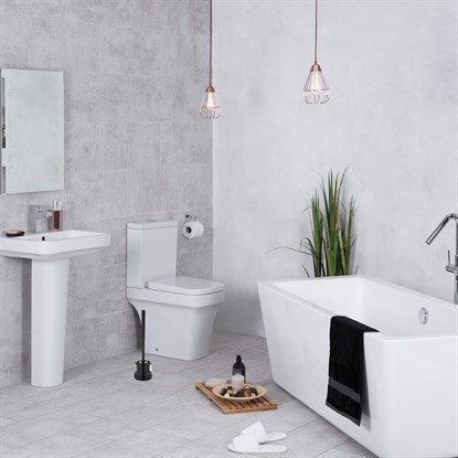 Rulopak Yuvarlak Elite Silikon Tuvalet Fırçası Siyah