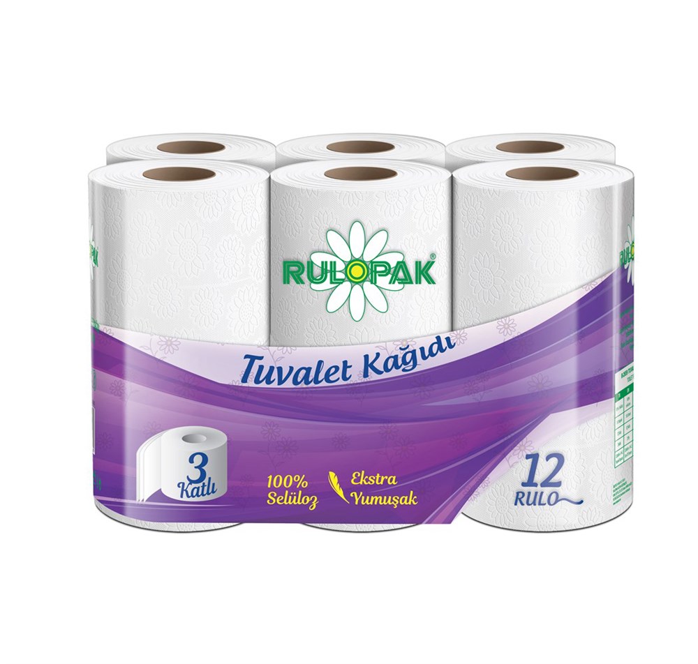Rulopak 300129 3 katlı 12x4 Tuvalet Kağıdı