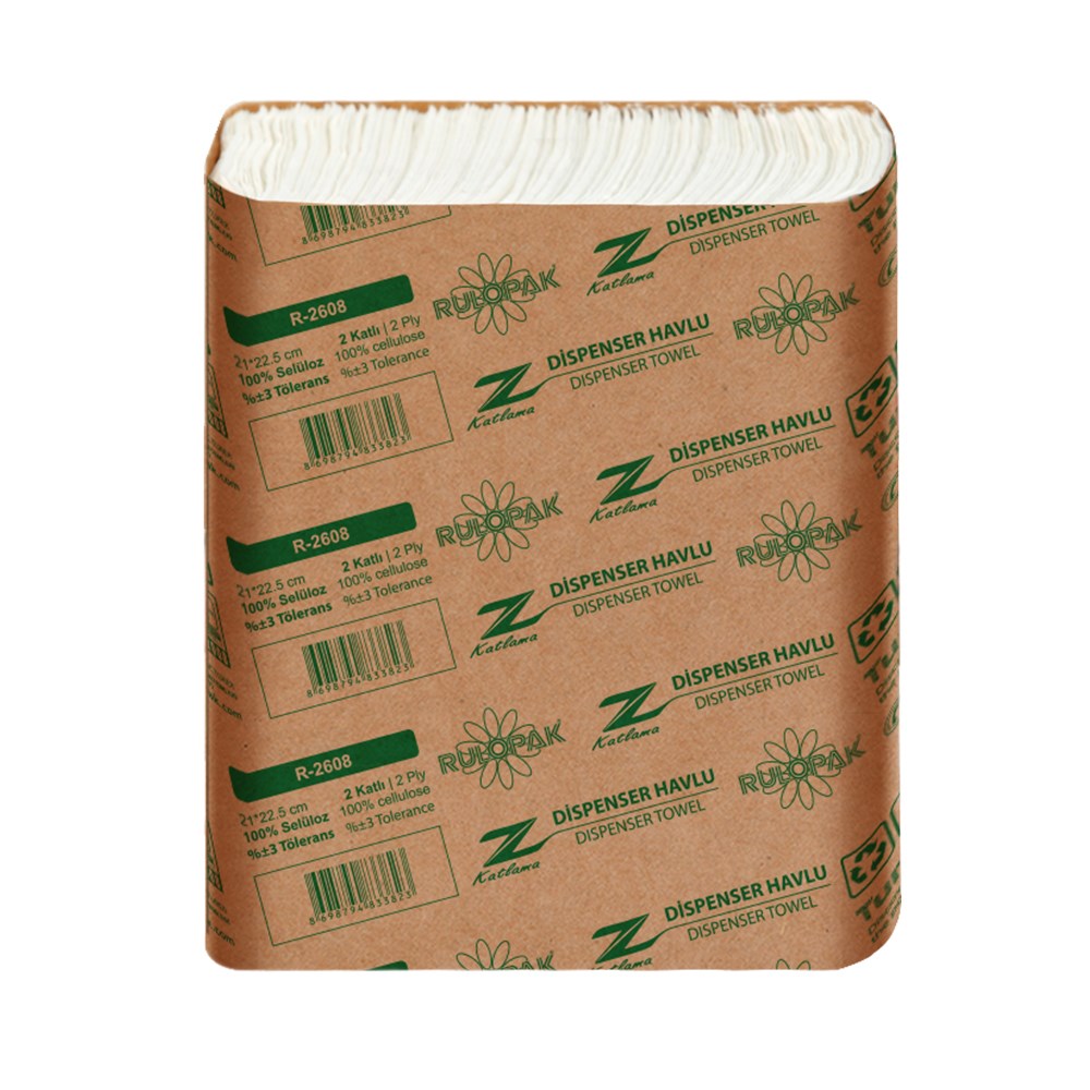 Rulopak By Clean Z Katlama Havlu Kağıt 2 Katlı 150 Yaprak 12'Li Paket |  Rulopak