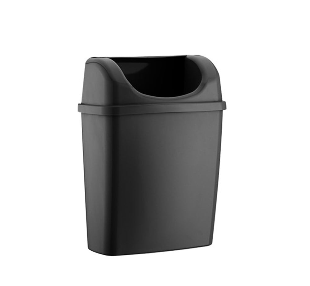 Rulopak Duvara Monte 6 L Çöp Kovası - Siyah