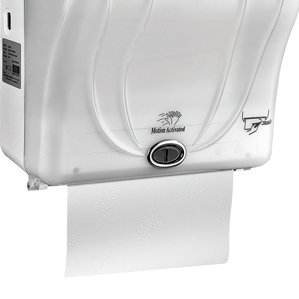 Rulopak Sensörlü Kağıt Havlu Dispenseri 21 Cm Transparan Beyaz | Rulopak