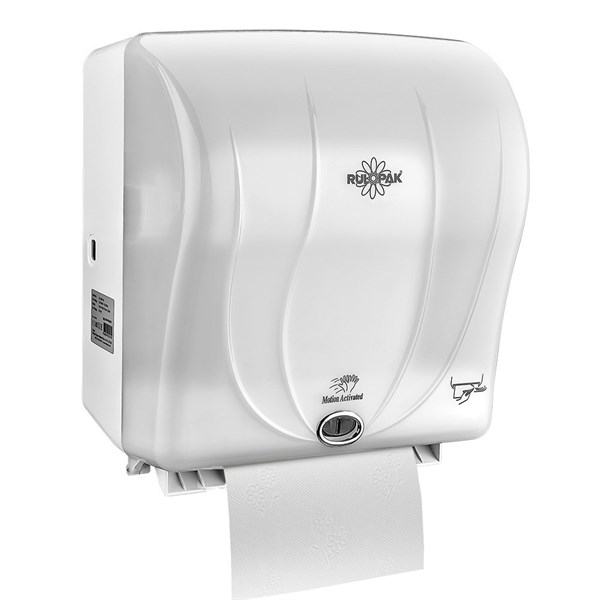 Rulopak Sensörlü Kağıt Havlu Dispenseri 26 Cm Transparan Beyaz | Rulopak