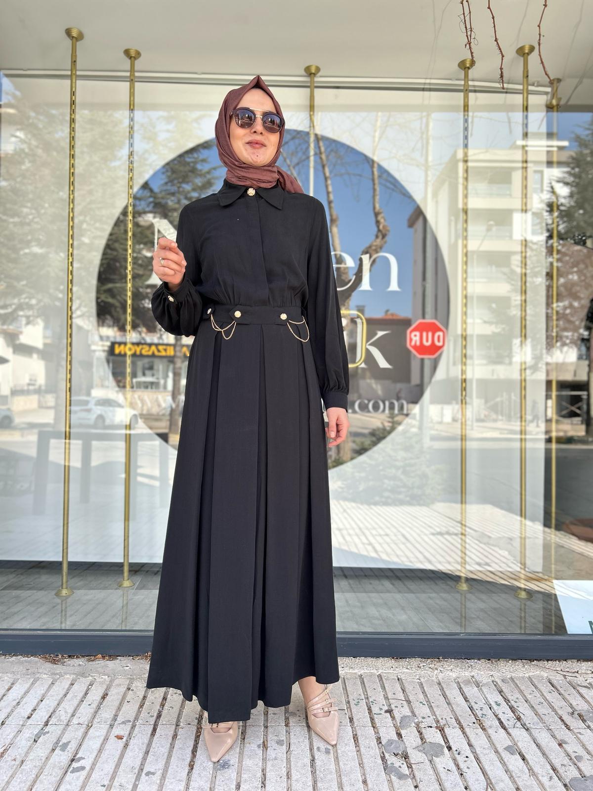 CLANDE SİYAH ELBİSE 25015009