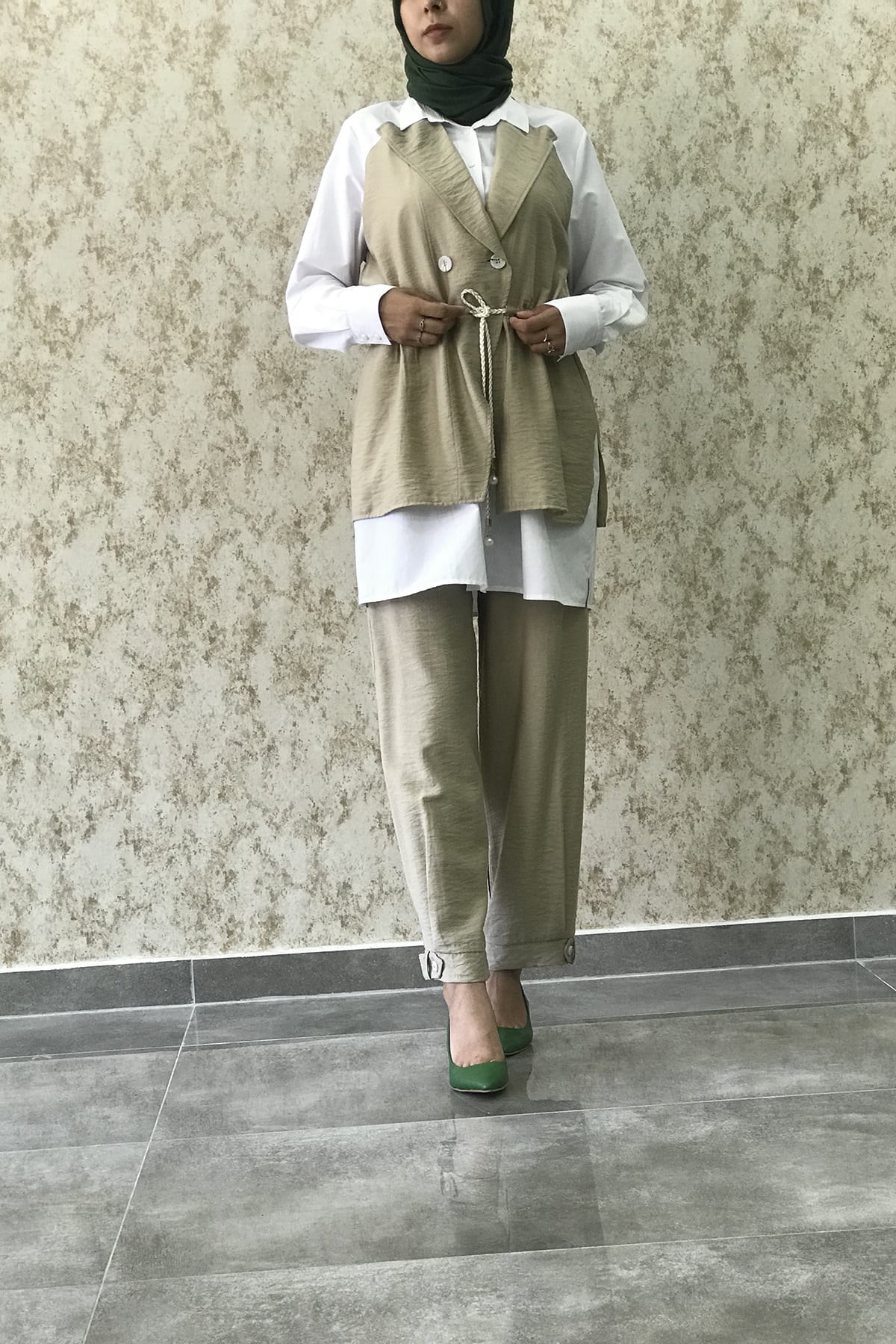 Gömlek Beli Tunelli Pantolan Takım 22My3103