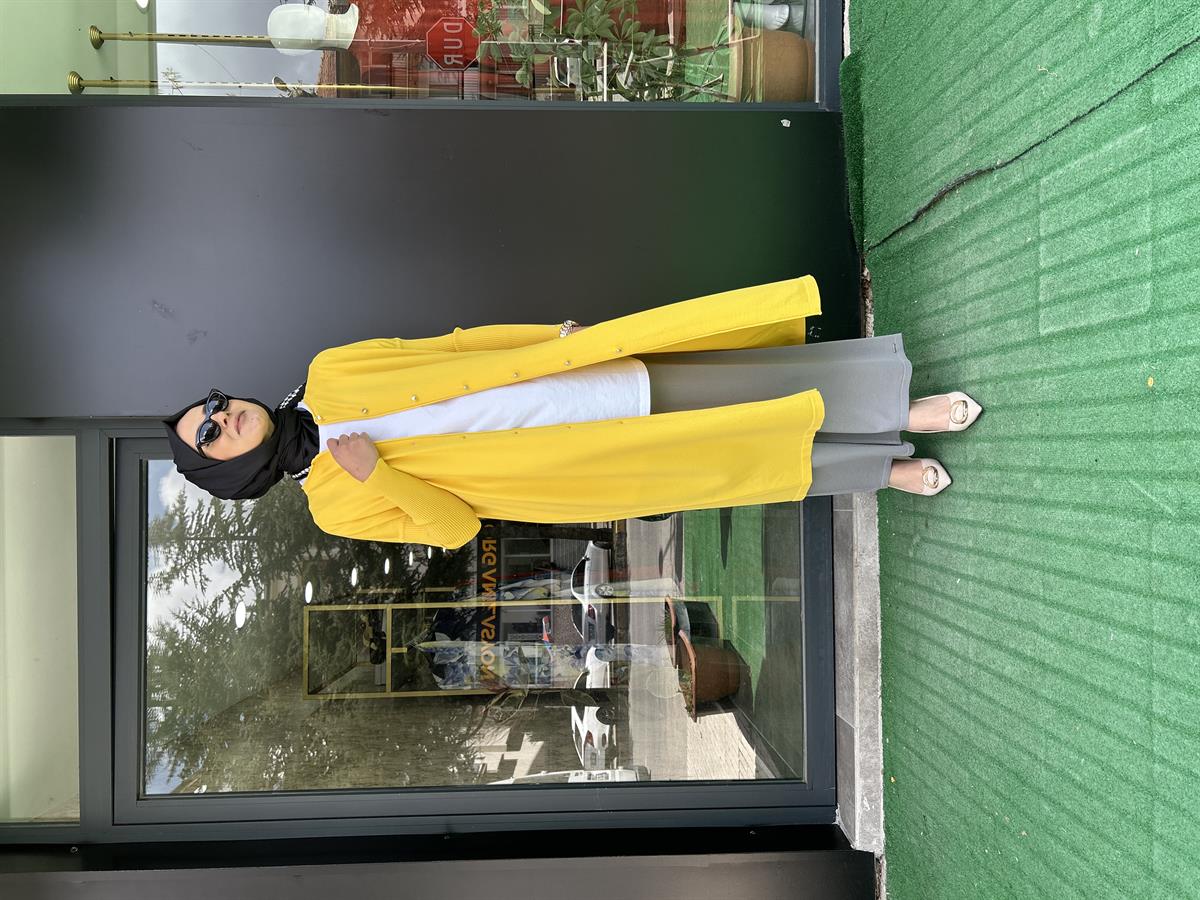 İNVEE UZUN HIRKA SARI 5539