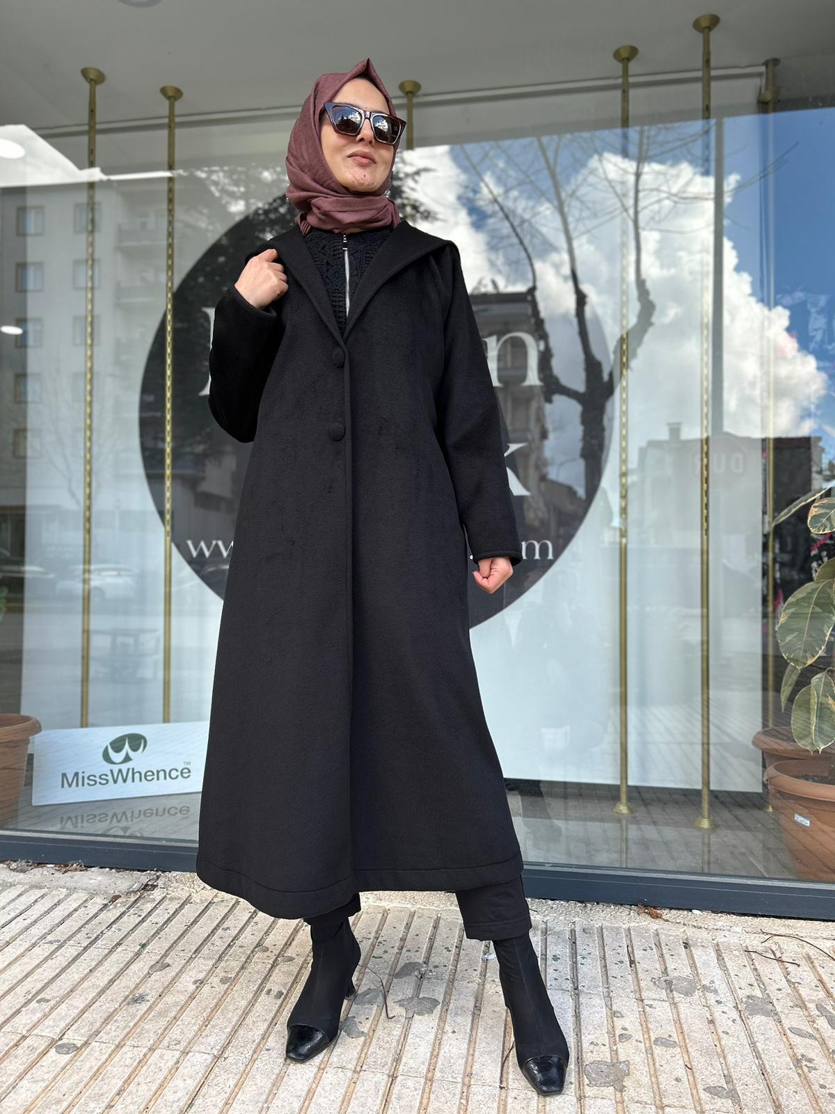 NURCAN ÇETİN SİYAH KABAN 20337