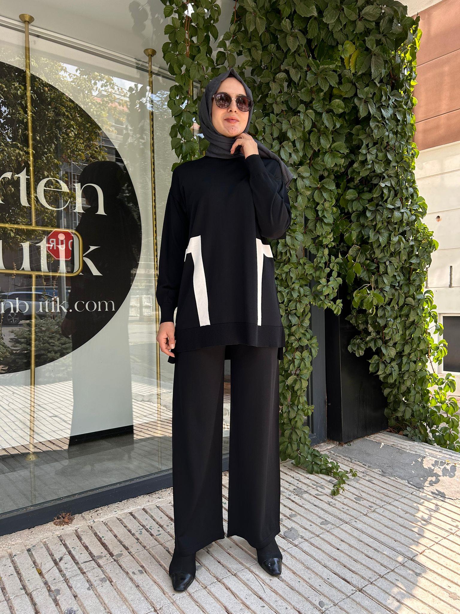 NURCAN ÇETİN SİYAH PANTOLONLU TAKIM 004