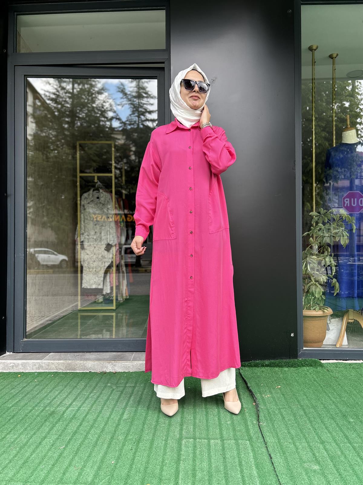 NURCAN ÇETİN TENSEL KUMAŞ KAP/ELBİSE FUŞYA 23202