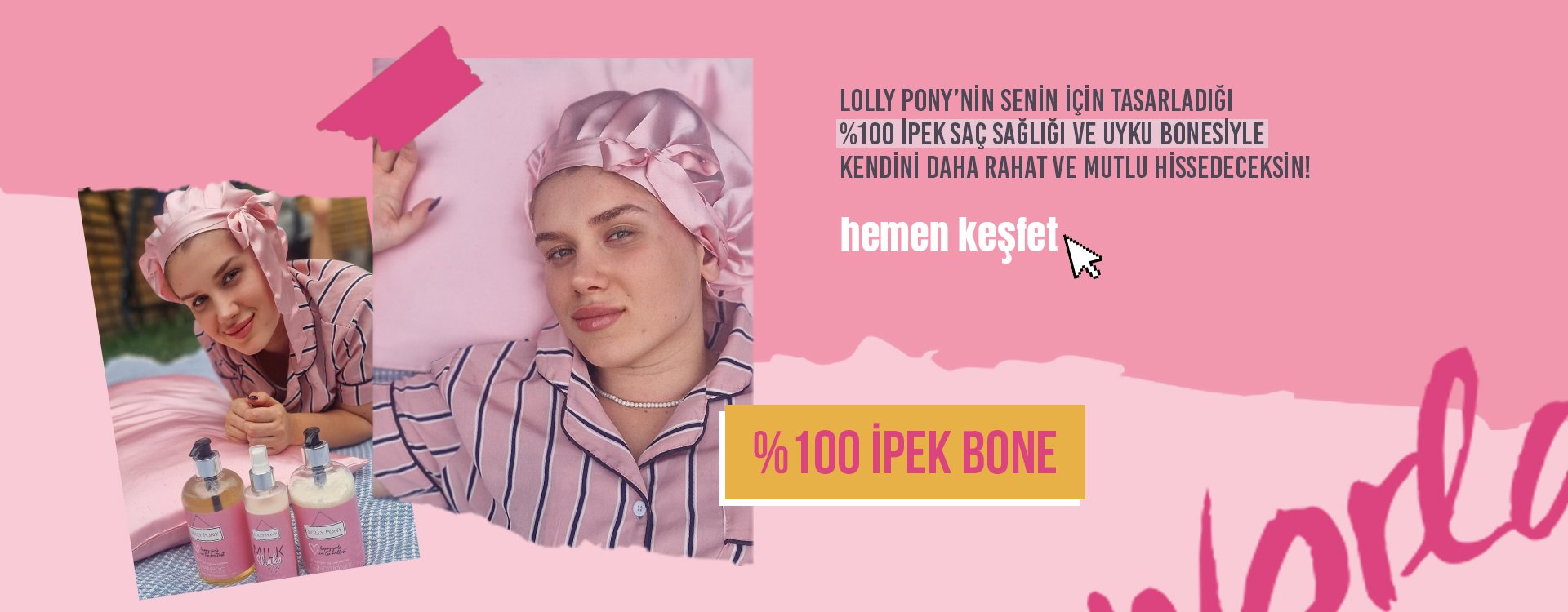 Saf İpek Saç Bakım Ve Uyku Bonesi 
