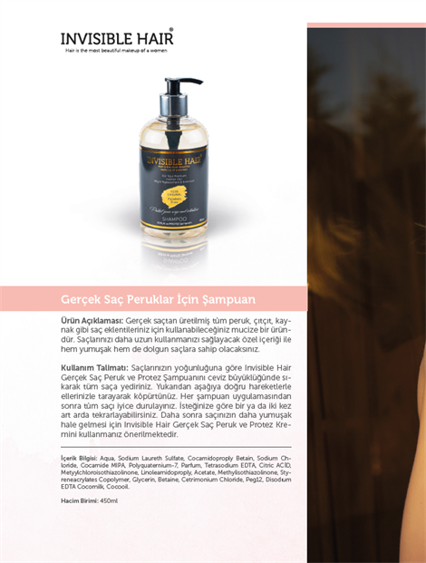  Peruk Çıtçıt Protez Şampuanı Gerçek Saçlar İçin