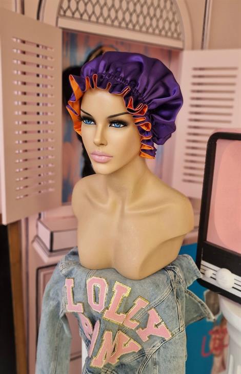 ÇİFT TARAFLI İPEK SATEN SAÇ BAKIM VE UYKU BONESİ